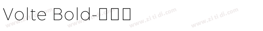 Volte Bold字体转换